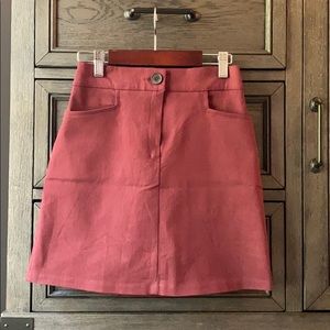 Wine red mini skirt